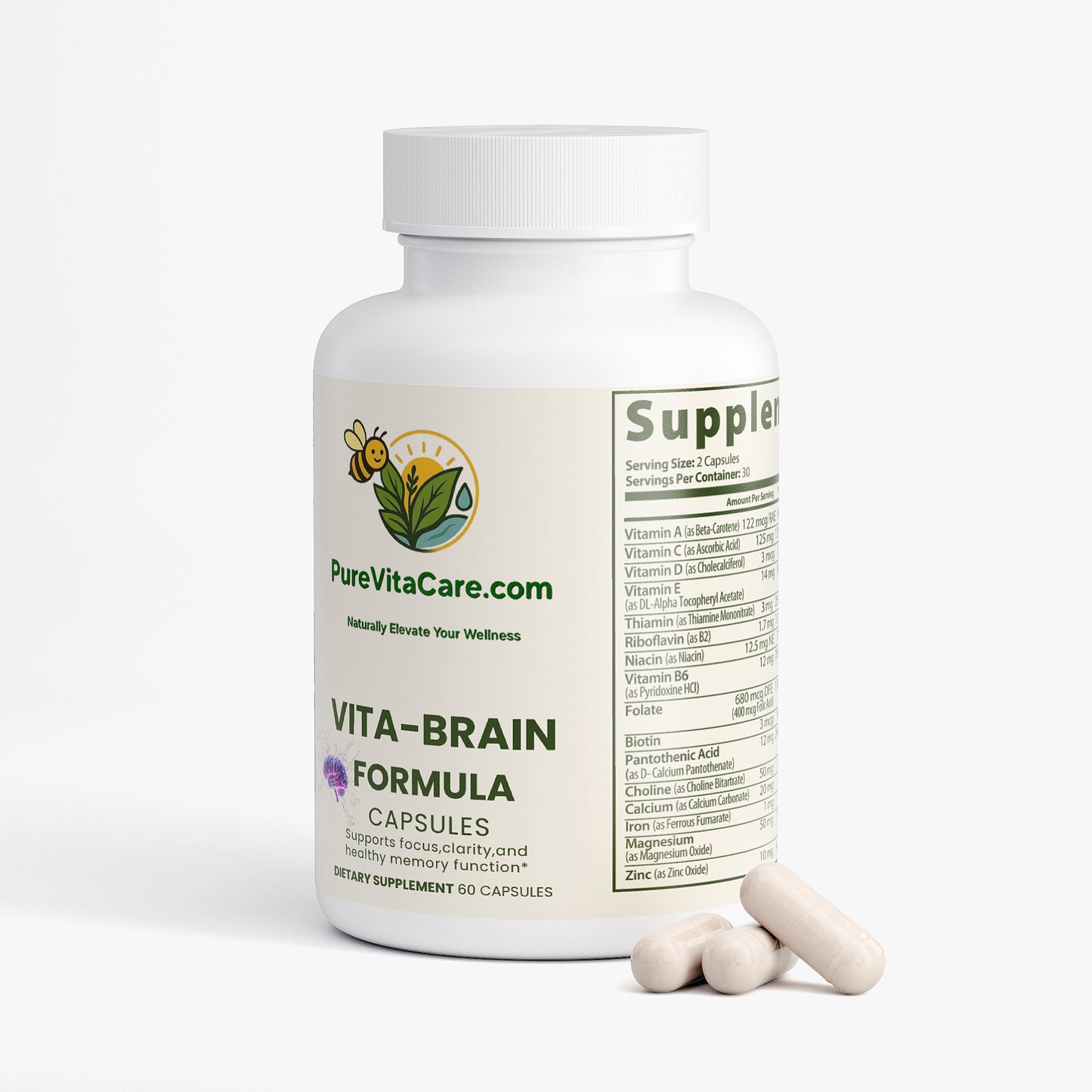 Brain & Focus Formula - PureVitaCare.com