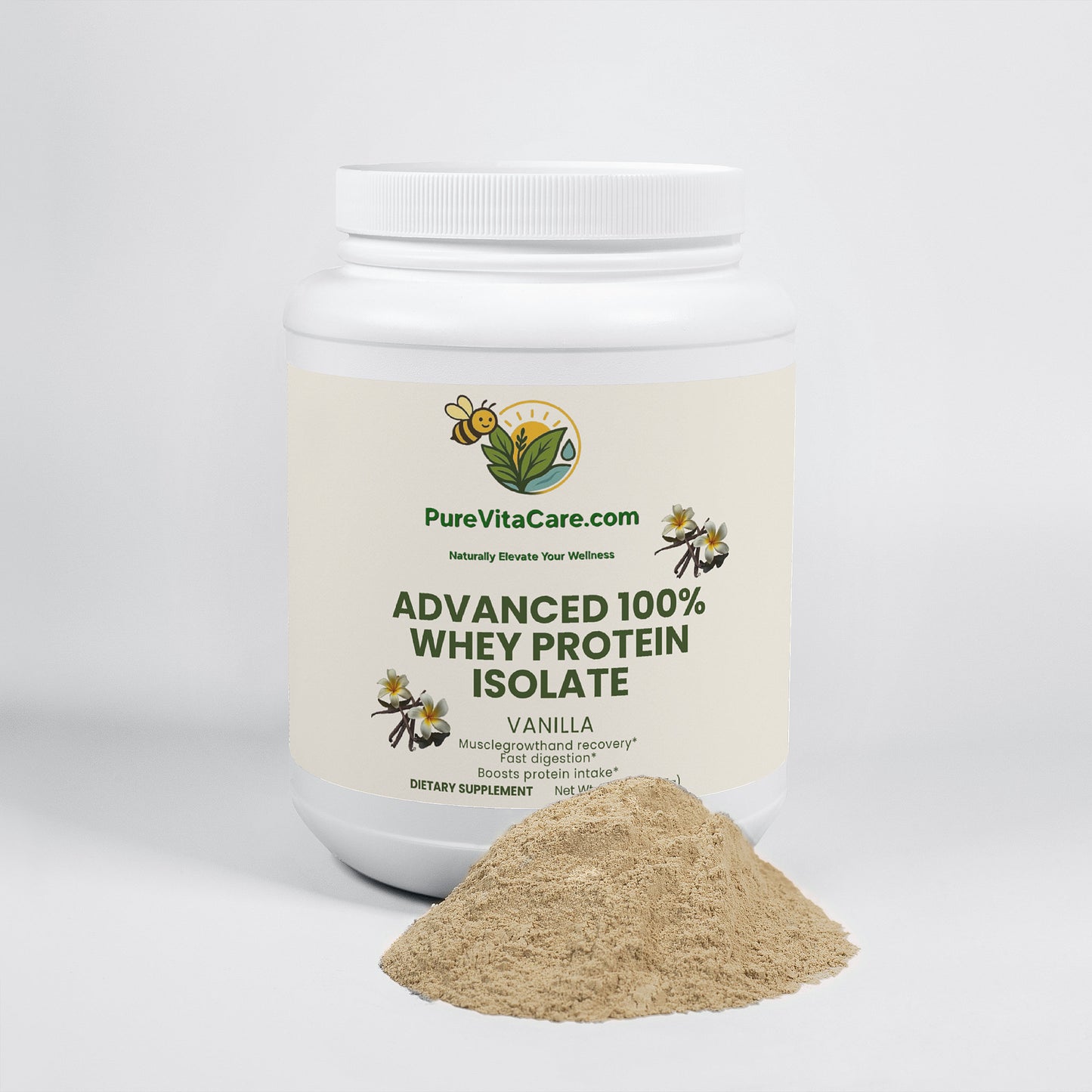 Advanced 100% Whey Protein Isolate (Vanilla) - PureVitaCare.com