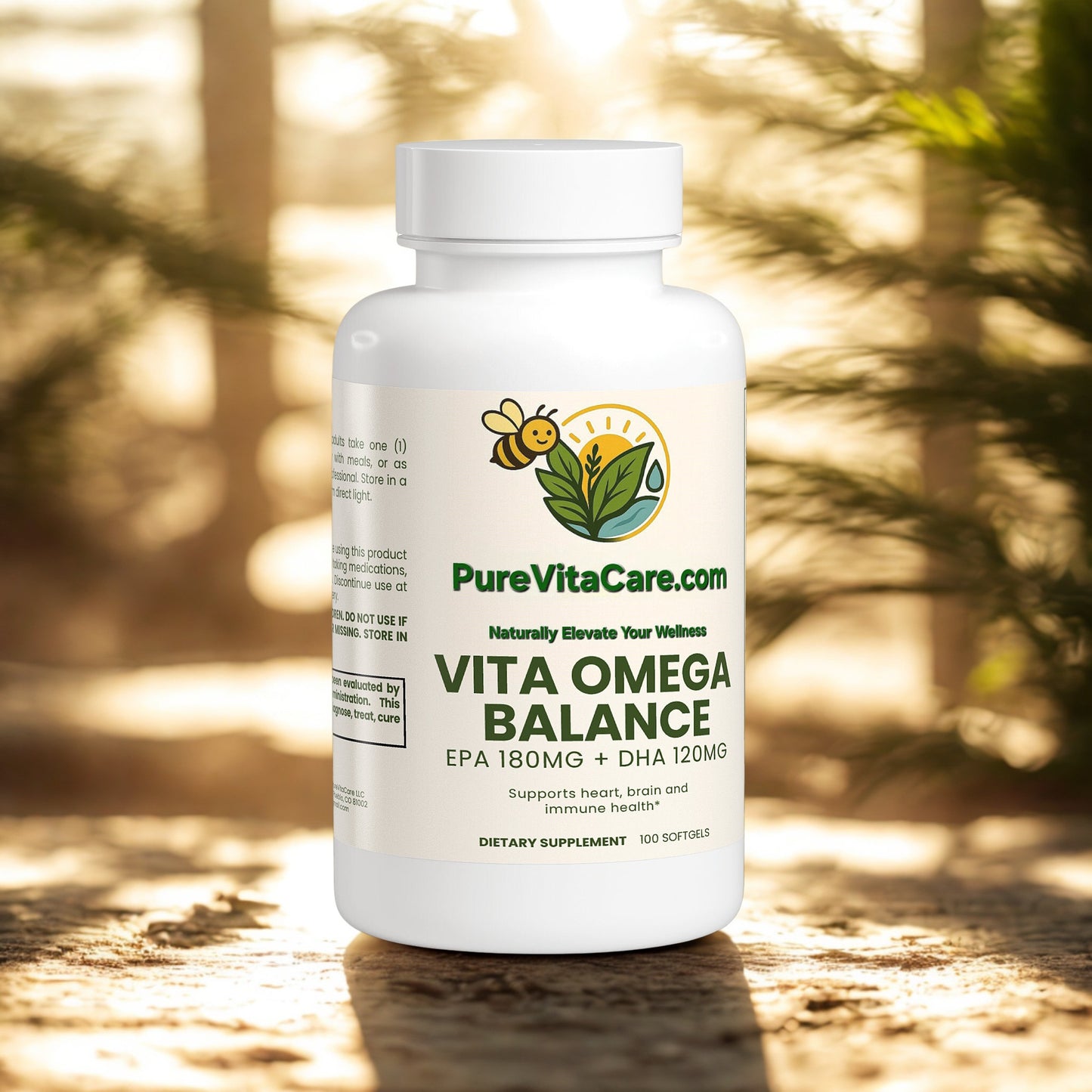 Omega-3 EPA 180mg + DHA 120mg - PureVitaCare.com