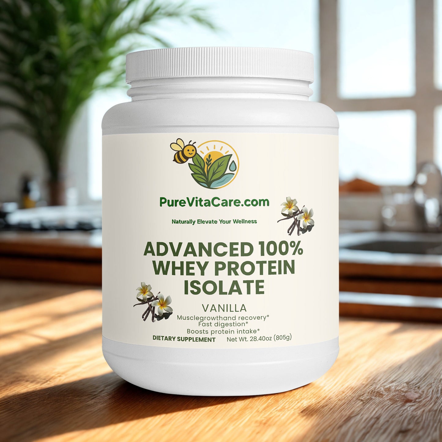 Advanced 100% Whey Protein Isolate (Vanilla) - PureVitaCare.com