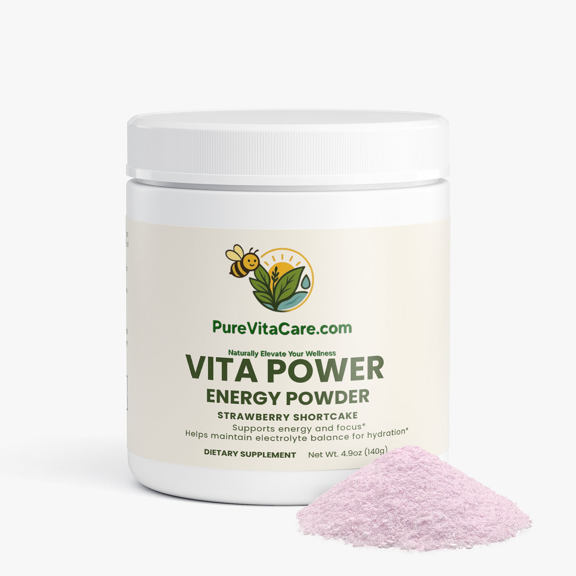 Energy Powder (Strawberry Shortcake) - PureVitaCare.com