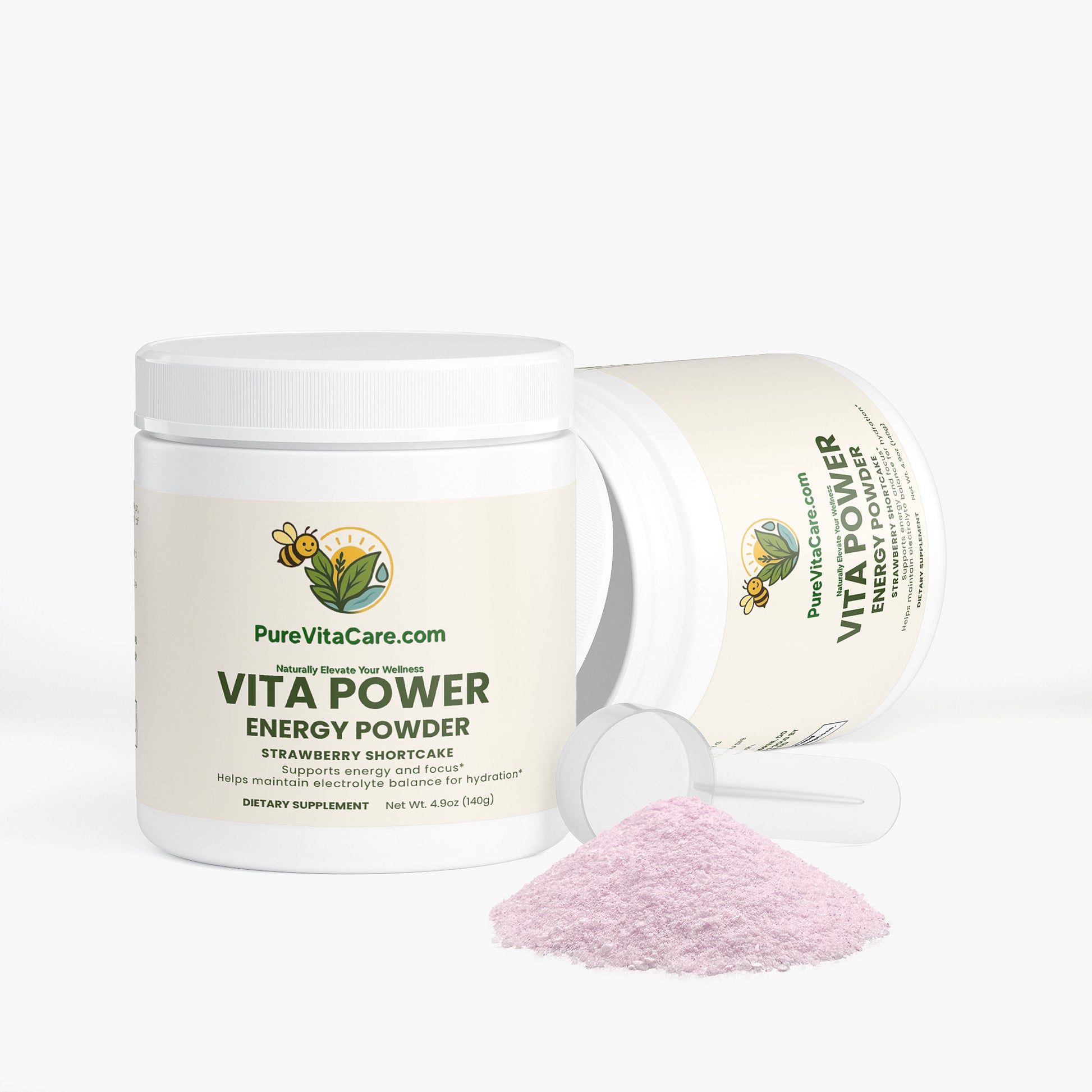 Energy Powder (Strawberry Shortcake) - PureVitaCare.com