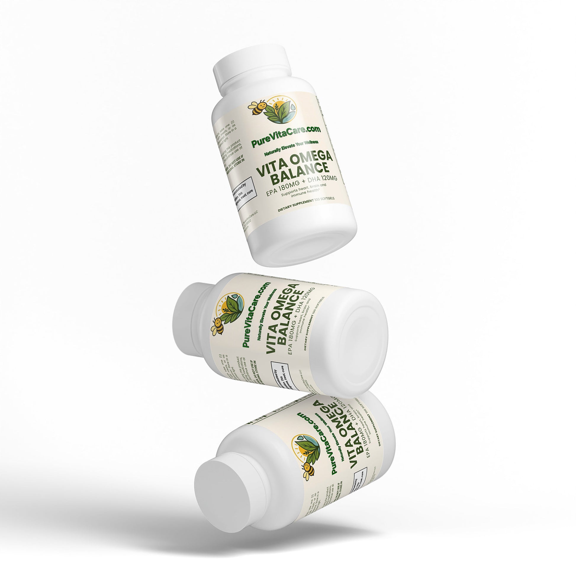 Omega-3 EPA 180mg + DHA 120mg - PureVitaCare.com