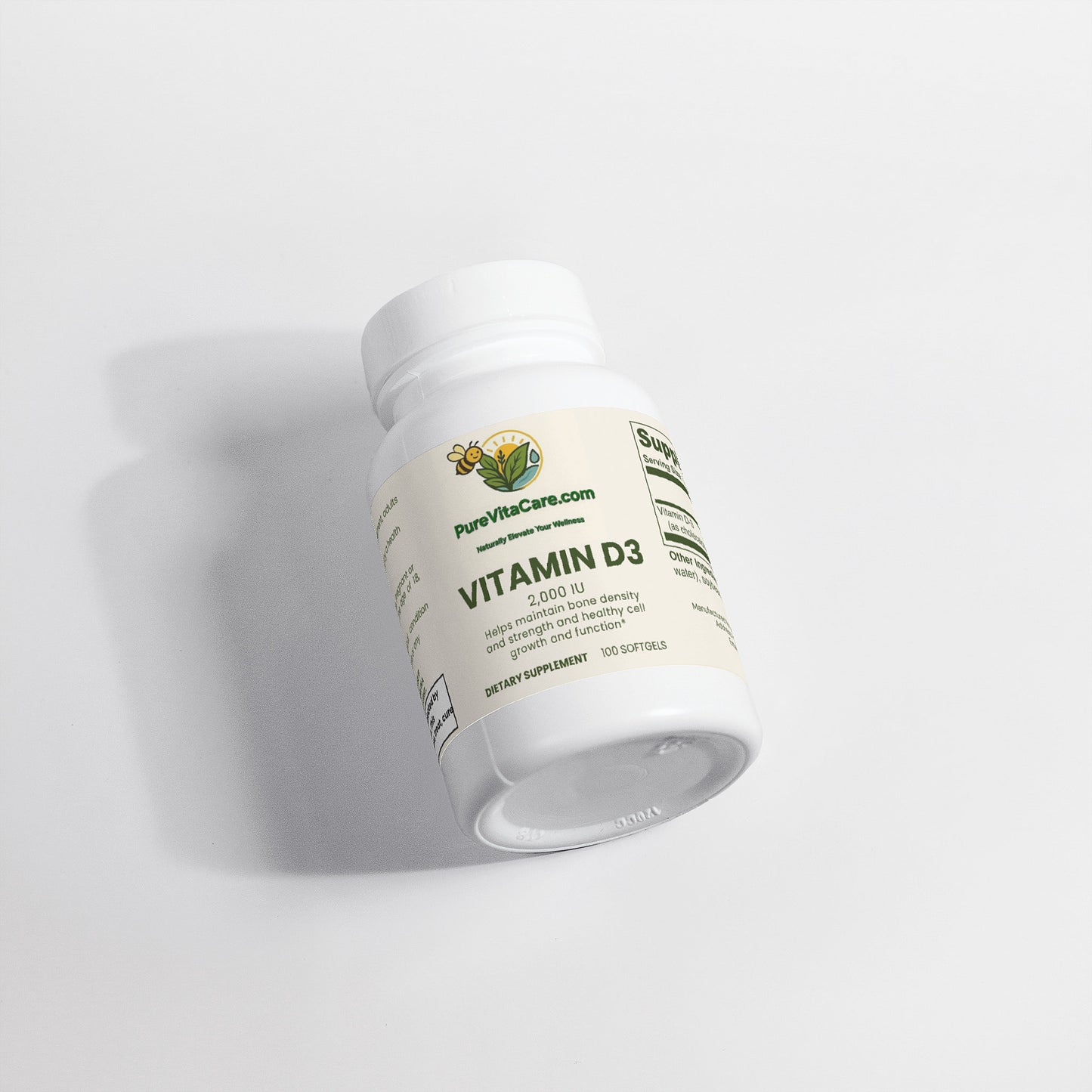 Vitamin D3 2,000 IU - PureVitaCare.com