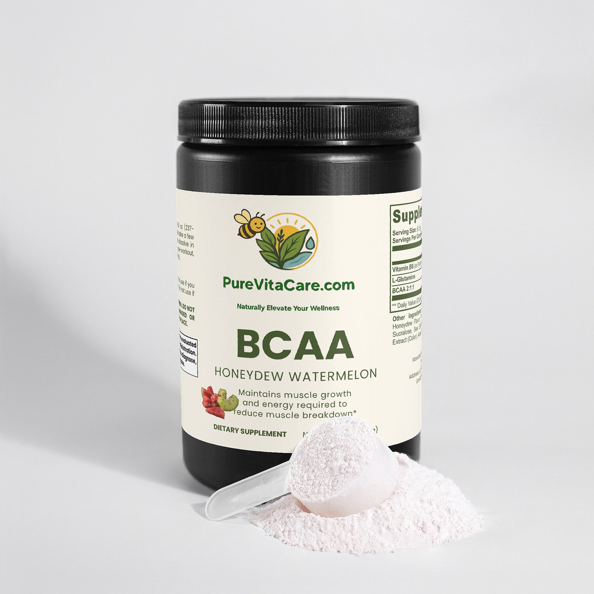 BCAA Post Workout Powder (Honeydew/Watermelon) - PureVitaCare.com