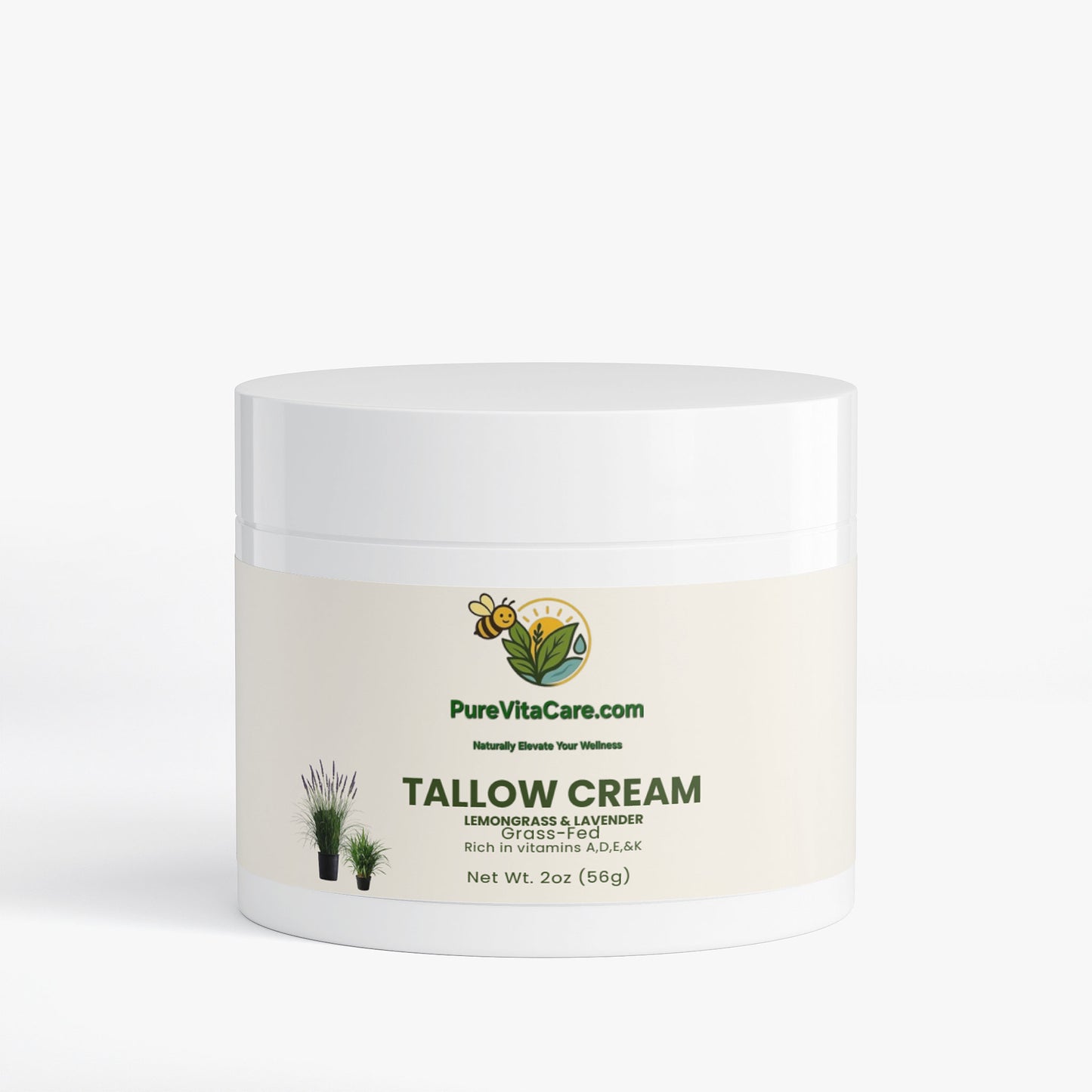 Tallow Cream Lemongrass & Lavender - PureVitaCare.com