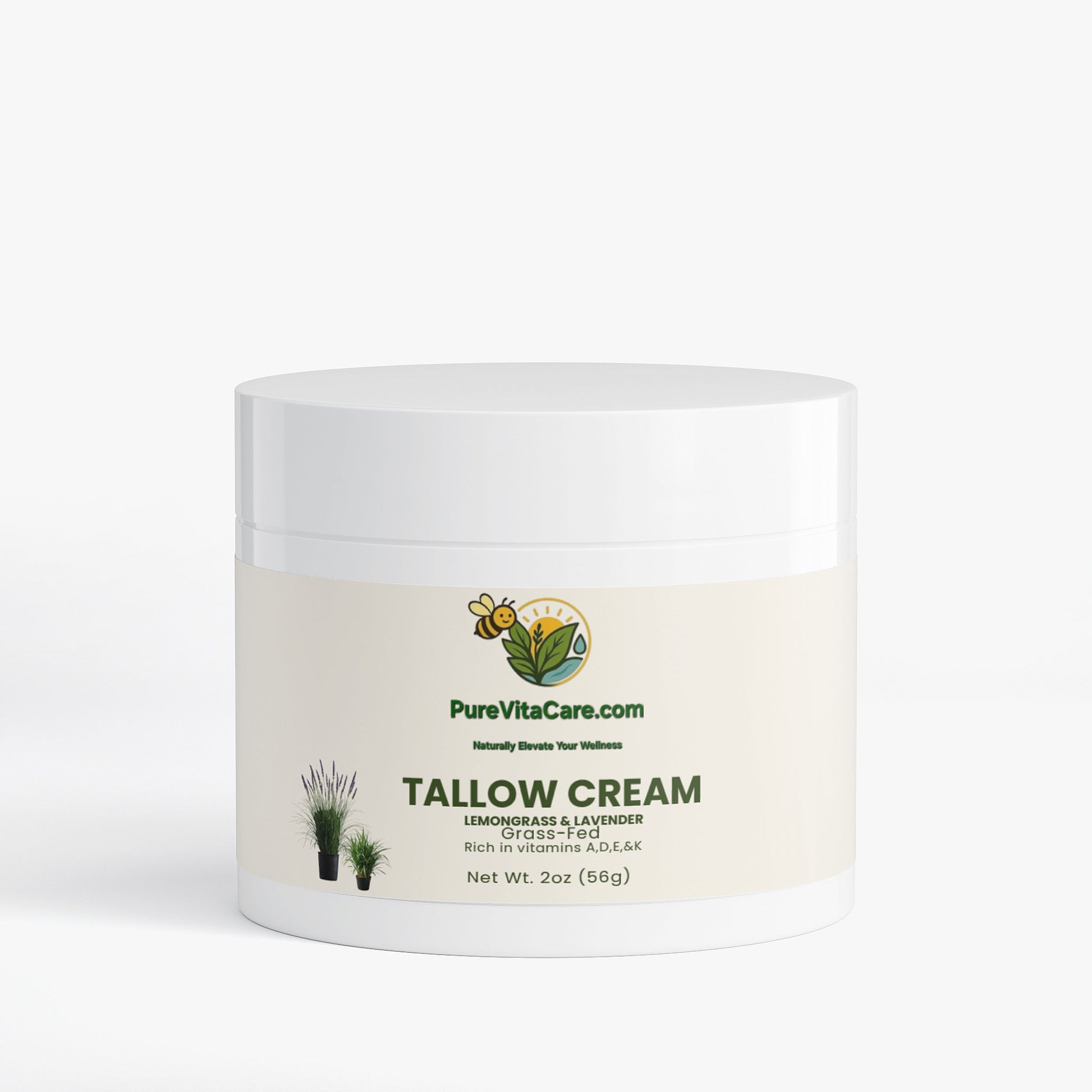 Tallow Cream Lemongrass & Lavender - PureVitaCare.com