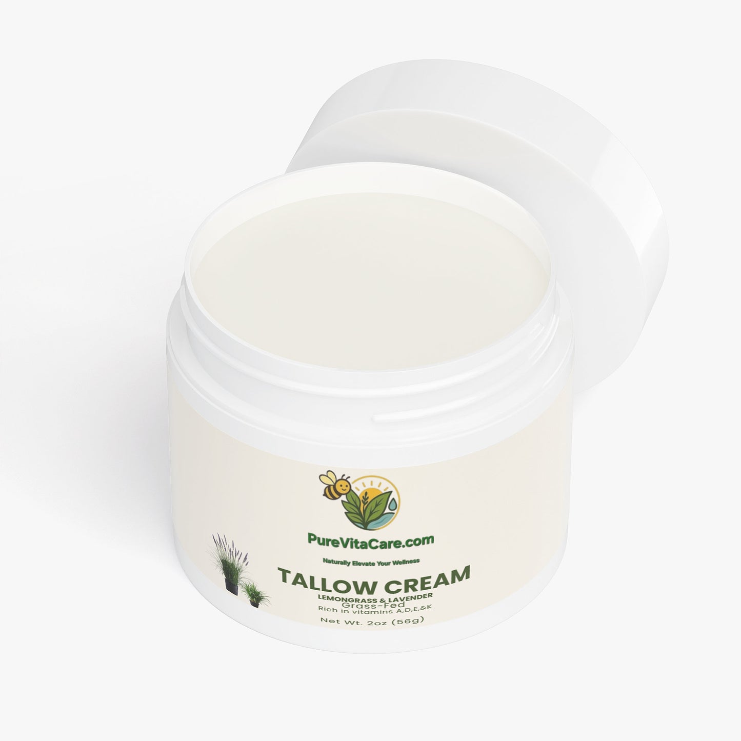 Tallow Cream Lemongrass & Lavender - PureVitaCare.com