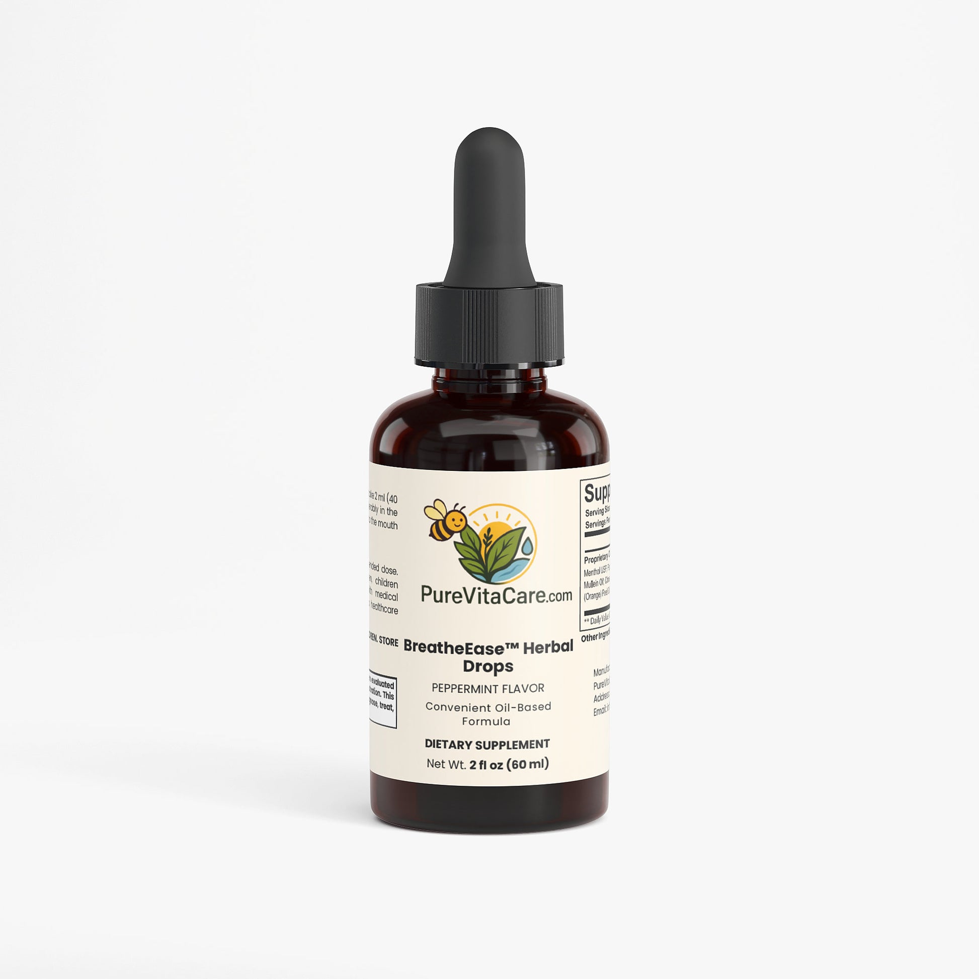 BreatheEase Herbal Drops - PureVitaCare.com