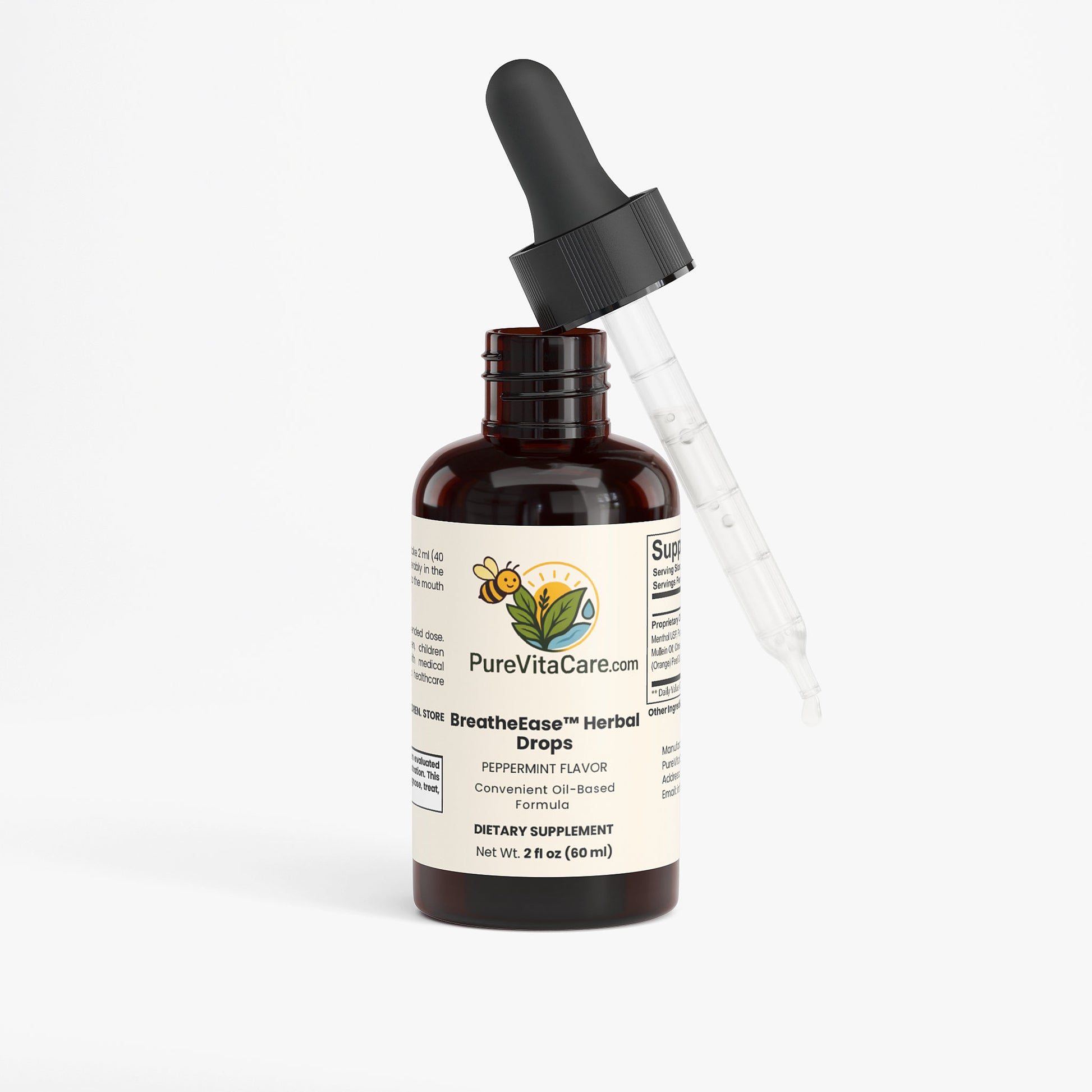 BreatheEase Herbal Drops - PureVitaCare.com