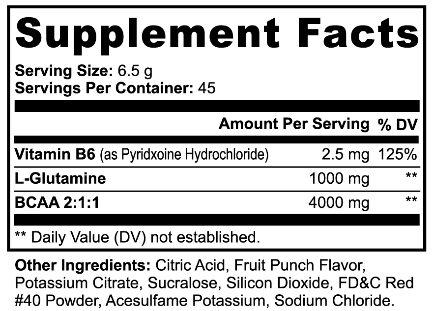 BCAA Shock Powder (Fruit Punch) - PureVitaCare.com