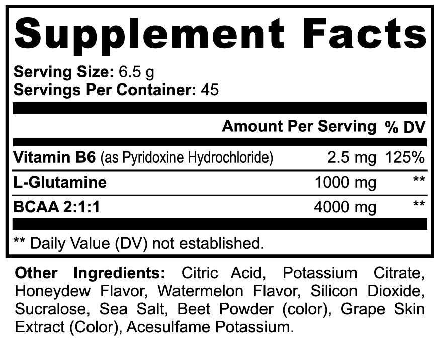 BCAA Post Workout Powder (Honeydew/Watermelon) - PureVitaCare.com