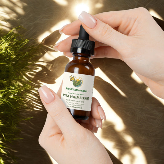 Moisturizing and Strengthening Hair Oil - PureVitaCare.com