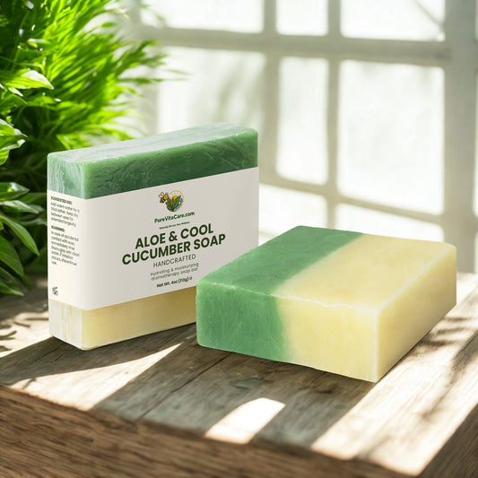 Aloe & Cool Cucumber Soap - PureVitaCare.com