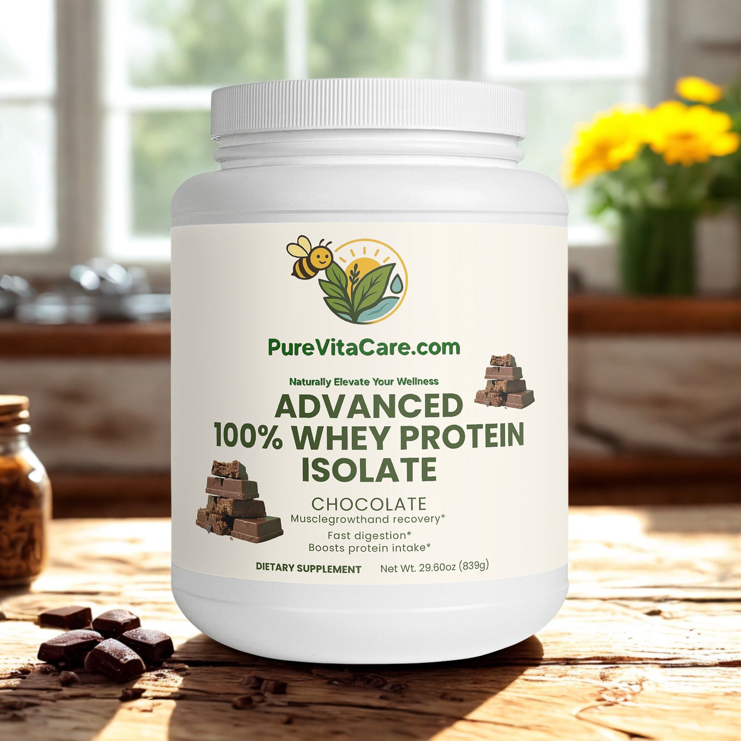 Advanced 100% Whey Protein Isolate (Chocolate) - PureVitaCare.com